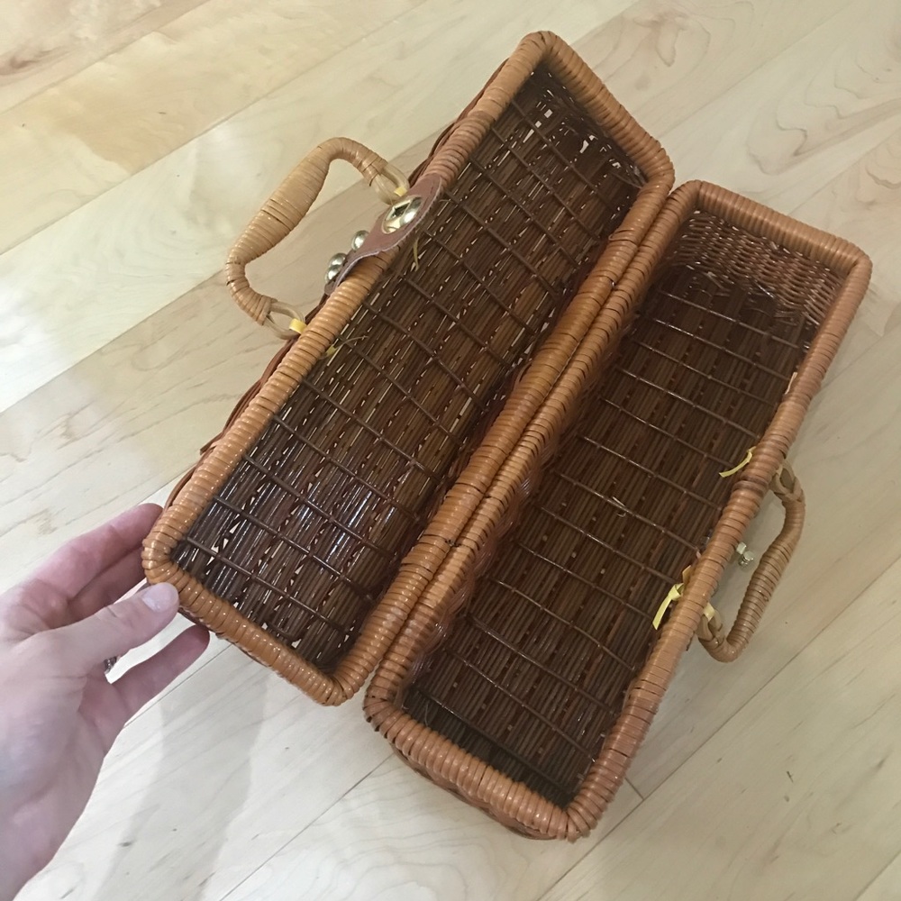 Wicker wine bottle basket - Picture 4 of 8